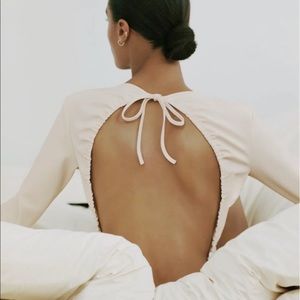 NWT Zara Open Back Bodysuit